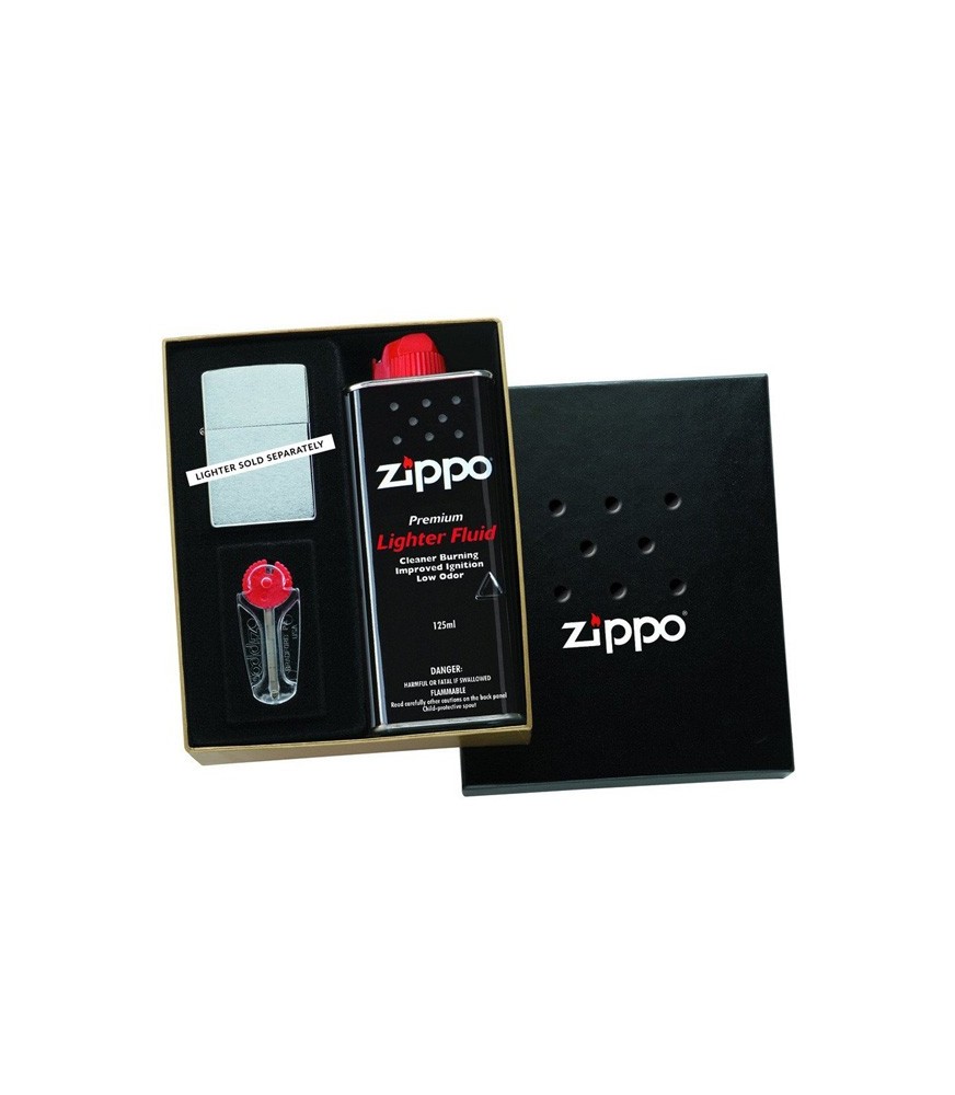 ZIPPO lighter gift box with stones and gasoline