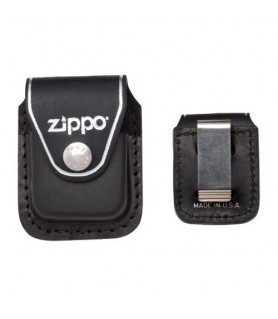 Zippo Lighter Black Leather Pouch